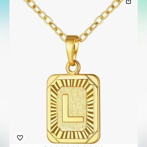❤️Monogram ”L” Pendant Initial Necklace❤️